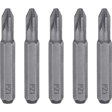 5pcs PZ1 Embout de Tournevis 5/32" Tige Hexagonale 28mm Longueur Acier S2 Magnétique Tête Hexagonale Fendue Phillips pour Tournevis Manuels Électriques Réparation de Précision (1/5)