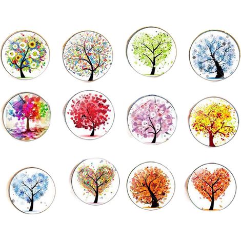 Magnets Refrigerateur - 12 Pièces - Diamètre 25 mm - En Verre et Caoutchouc Aimanté - Pour Tableaux Magnétiques, Frigos, Photos, Cuisine, Bureau, Casiers (1/5)
