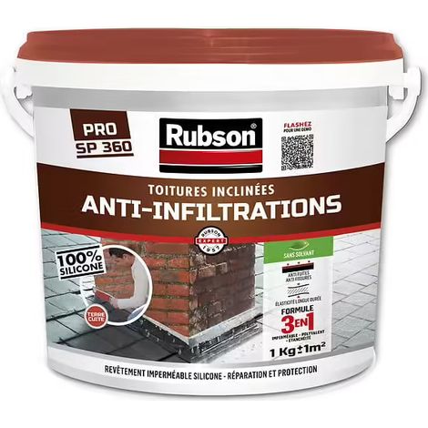 Dachabdichtung Anti-Eindringen Terrakotta 1kg - RUBSON - 3018377 (1/3)
