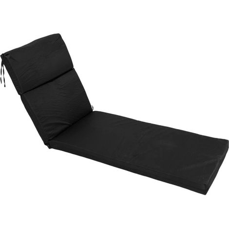 Coussin transat 55x183x7.5 cm polyester rembourrage épais coton PP confortable pour intérieur extérieur terrasse jardin piscine 1 pièce (1/5)