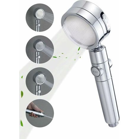 Pommeau de douche filtre charbon actif, douchette rotative 360°, jet économique et pressurisé, pour une expérience revitalisante. (1/5)