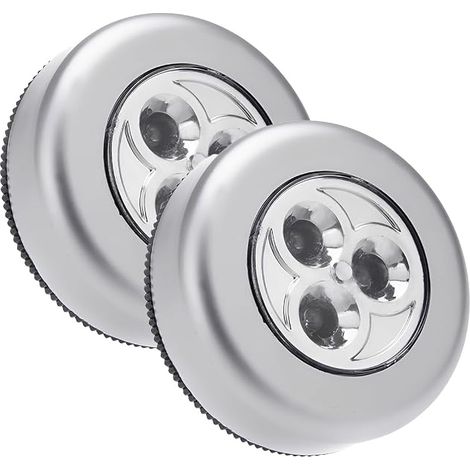 Confezione da 2 luci LED touch autoadesive per armadietti da cucina e vetrina (1/4)