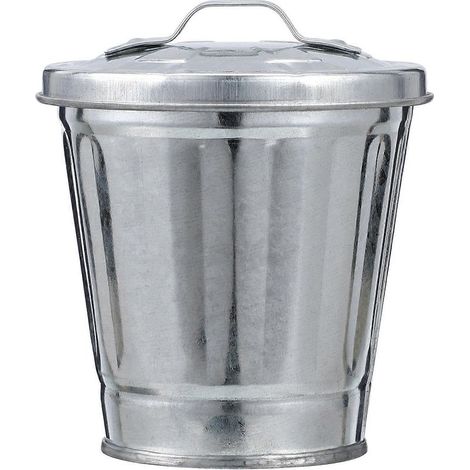 1 Büro-Papierkorb, Mini-Papierkorb, Abfallbehälterhalter, Blumentopf – 9,50 x 9,00 x 9,00 cm – Silber (1/4)