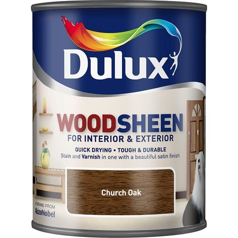 Dulux Woodsheen - Interior & Exterior - Church Oak - 750ML
