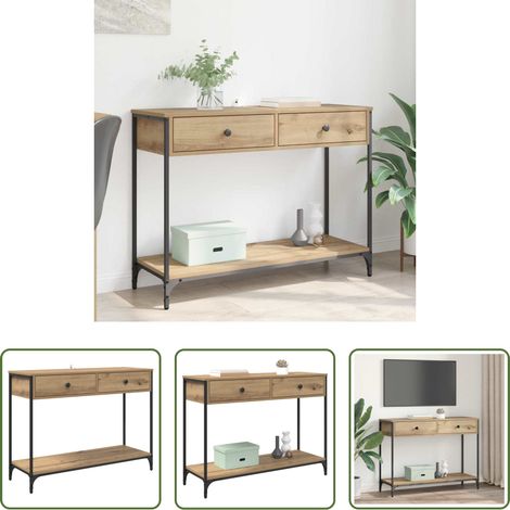 Holzwerkstoff - Konsolentisch Artisan-Eiche 100 x 34,5 x 75 cm Holzwerkstoff (1/5)