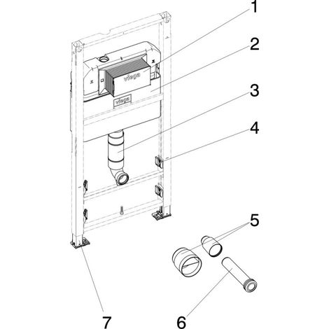 VIEGA 772048 Élément WC Prevista Dry (1/4)