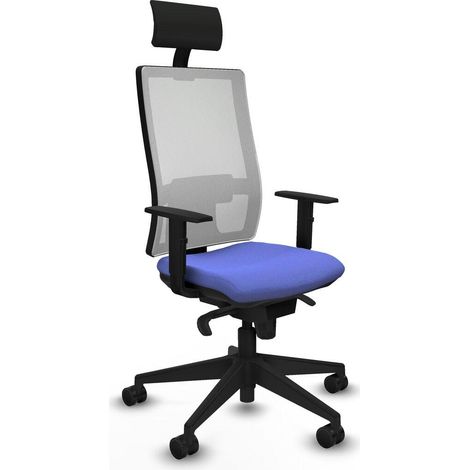 Piqueras y Crespo Chaise de bureau bleu clair ergonomique (1/3)