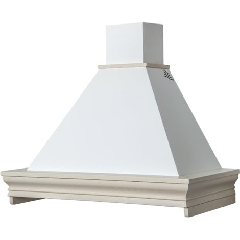 Cappa cucina rustica CLASSICA con cornice in legno Tortora cm 90 (1/2)