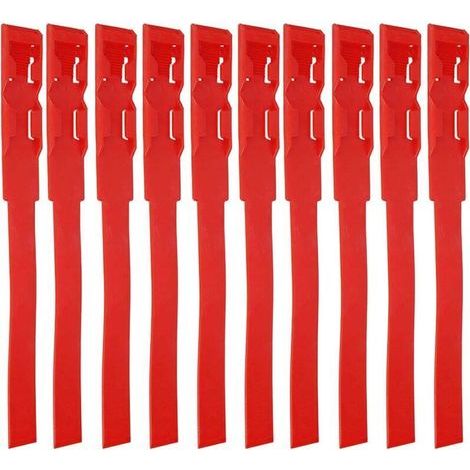 Bracelets d'identification pour vaches, 10 pièces, colliers d'identification pour bétail (rouge) (1/4)