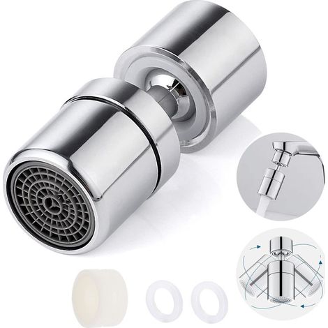 Robinet aérateur pivotant à 360°, M22/M24, rallonge de robinet économiseur d'eau, bec filtrant, pulvérisateur multifonctionnel réglable pour cuisine (1/5)