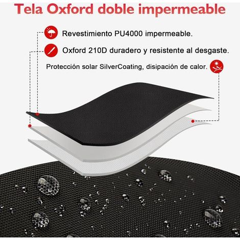 Housse protection transat/bain de soleil, imperméable/coupe-vent/anti-UV, tissu Oxford 210D. Label (1/3)