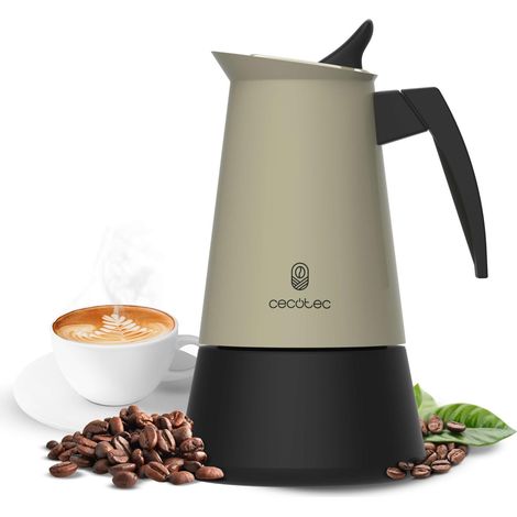 Moka fabbricata in acciaio inossidabile di alta qualità ideale per 4 tazze di caffè.