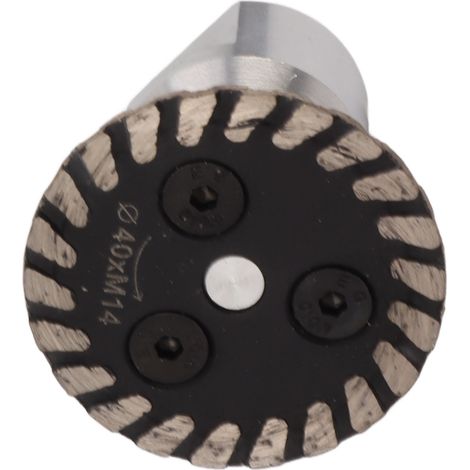 Lame de scie circulaire diamantée en acier allié haute dureté, frittée à chaud, pour la découpe de granit, marbre et béton, type joint, 40 mm / 1,6 po (1/5)