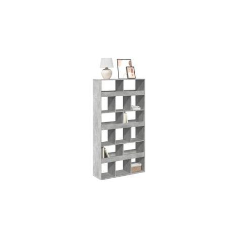 Bibliothèque gris béton 100x33x187,5 bois d'ingénierie (1/5)