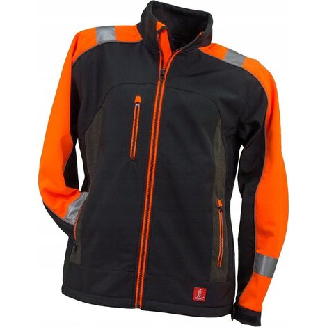 Giacca da lavoro softshell ad alta visibilità, arancione, taglia 3XL, urgente (1/4)