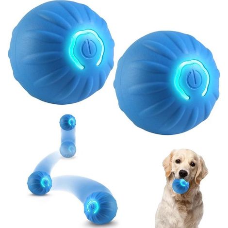 Jouet pour chien 2 pièces balle auto-roulante - jouet interactif pour chien enveloppant le chien de balle (1/5)