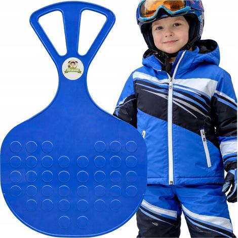 Tobogán de nieve con forma de manzana para trineo XXL 58 cm azul sólido (1/5)