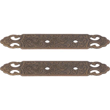 Tirador de puerta  Tirador antiguo para puerta derecha en cobre patinado  Diseño delicado  Accesorios para armarios y cómodas (1/5)