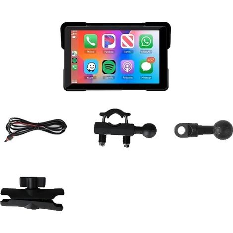 DVR para motocicleta, doble lente, CarPlay inalámbrico y Android Auto, ninguno, radio del motor no DVR (1/2)