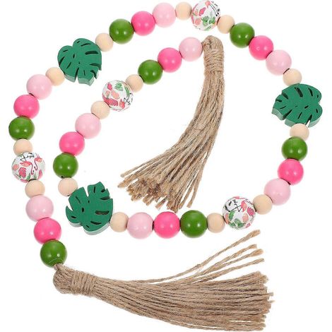 Guirlande de perles en bois décorative (lot de 5) (1/5)