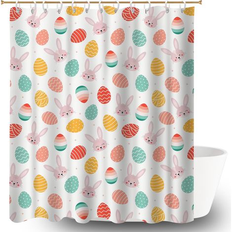 Rideau de bain en polyester 180x180 naturel housse de baignoire pour maison de campagne (1/5)