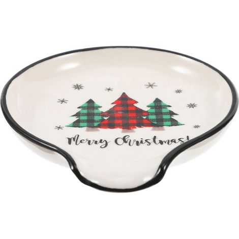 Repose-cuillères en céramique multiple pour 3 pièces, porte-ustensiles de cuisine de Noël (1/5)