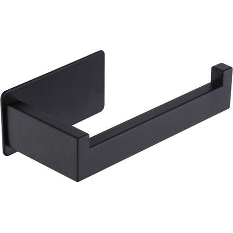 Porte-papier hygiénique, sans poinçon Porte-papier hygiénique Porte-papier hygiénique en acier inoxydable pour salle de bain. le noir. (1/5)