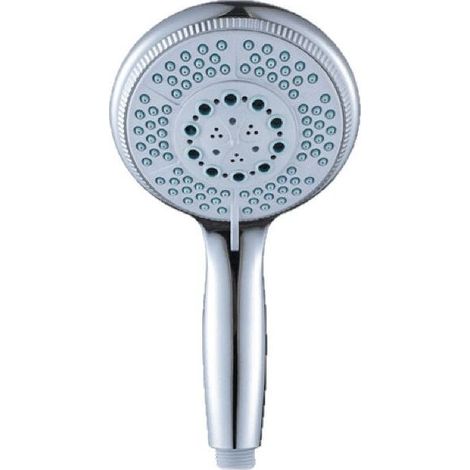 Pommeau de douche à main avec 5 buses - Réglable - Fonction de pommeau de douche haute pression - Chrome ABS - Pommeau de douche avec buses en silicone autonettoyantes et poignée ergonomique (1/5)