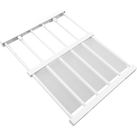 Étagère à barres de tension, longueur réglable, gain de place, sans clous, extensible, pour placard ou penderie, largeur 42 cm (16,5 po), longueur 30 à 40 cm (11,8 à 15,7 po). (1/5)