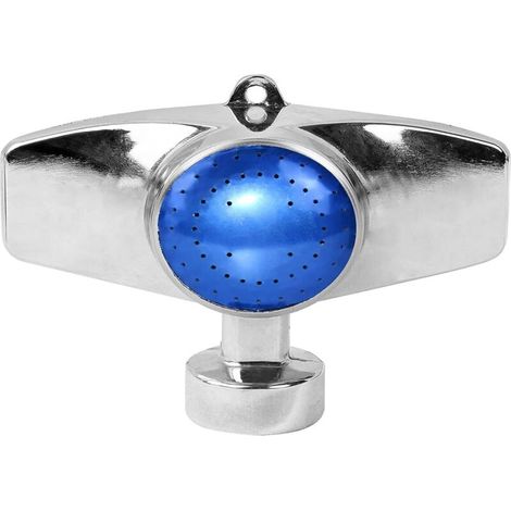 Épandeur métallique à 360 degrés, petit épandeur de jardin pour petites surfaces, épandeur à gazon pour jardin, motif circulaire (bleu)-AquaForge (1/5)