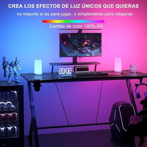 Lampe de Chevet Tactile RGB Polyvalente, Lampe de Table Dimmable avec 3 Modes Intensité éclairage Design épuré Blanc LAMPE A POSER (1/5)