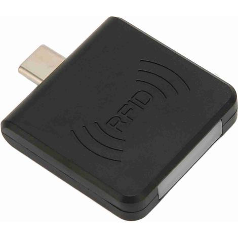 Lecteur de cartes RFID pour téléphone portable, interface Type C, 125 kHz, noir (1/5)