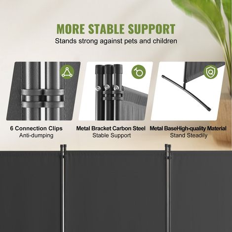 Cloison de séparation en tissu séparateur de pièce pliable à 3 (1/5)