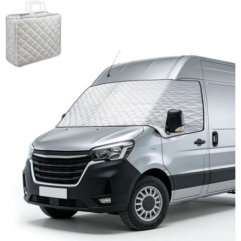 Couverture de Pare-Brise épaissie pour Movano 2010-2023, Renault Master 2010-2023, Couverture de Pare-Brise Anti-Gel, Givre, poussière, Protection Solaire, Argent,for Movano Renault Master 2010-2023 (1/5)