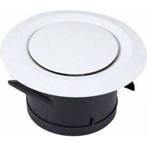Pair Bouche d'extraction et d'insufflation d'air Ø120, SL.GT 3 griffes articulées - Grille de ventilation plastique ronde orientable - Ventilation par ventilateur (1/5)