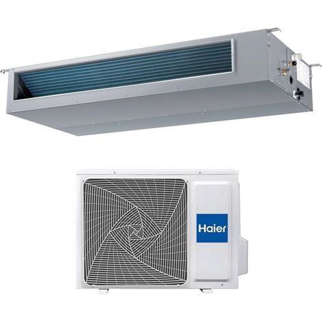 Haier Inverter-Klimaanlage Ducted Ducted Air Conditioner Medium Head 18000 Btu AD50S2SM3FA R-32 Wi-Fi Optional No Remote Control Haier White HW-BA116ABK