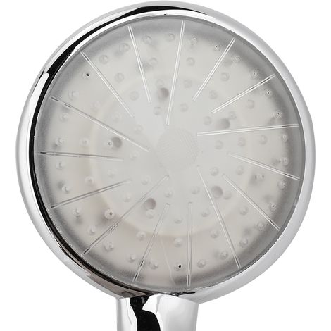 G1/2-Zoll-Handbrausekopf mit automatischer LED-Beleuchtung und sieben wechselnden Farben für Badezimmer, rund, mit Wasserbeleuchtung (1/5)