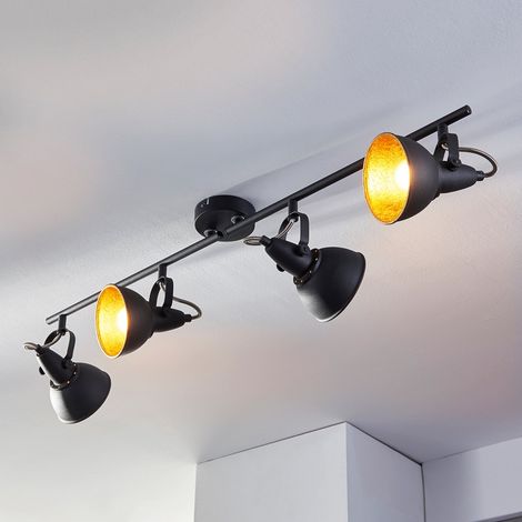 [GEBRAUCHT] B-Ware Lindby Deckenlampe Julin Lampe Leuchte Deckenlampe 4 Flammig E14 Schwarz Gold