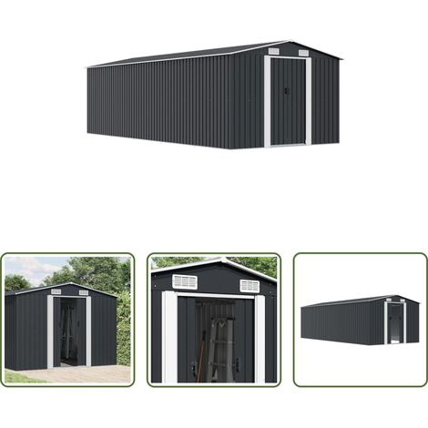 Werkzeugaufbewahrung -  Gerätehaus 257x580x181 cm Metall Anthrazit (1/5)
