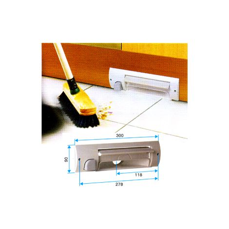 Aldes – Plinthe ramasse miettes aspiration centralisée – Longueur 255mm – Surface d'aspiration améliorée – Installation sous meuble cuisine ou salle de bain