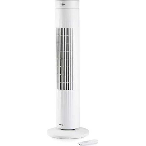 Ventilador de columna DOMO 35 W 76 cm oscilaci贸n amplia 3 velocidades blanco con mando a distancia (1/5)