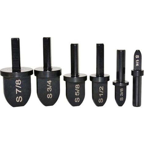 6pcs ensemble de forêts d'outil de sertissage, forêt d'outil de sertissage de tuyau en cuivre manuel - Expanseur de forêt en acier à roulement avec 7/8", 3/4", 5/8", 1/2", Embout 3/8", 1/4" (1/5)