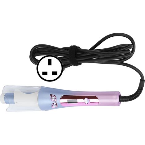 Fer à friser portable à dégradé de couleurs, utilisable sur cheveux secs ou humides, avec boucleur automatique et prise 100-240 V (UK). (1/5)