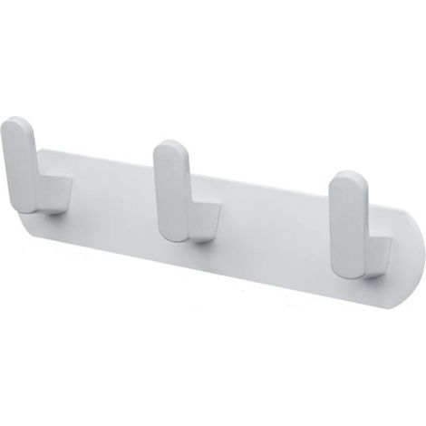Cleafe - Appendiabiti Con 3 Ganci Appendino Portasciugamano Da Bagno Casa Cucina Bianco 59742 - (1/3)