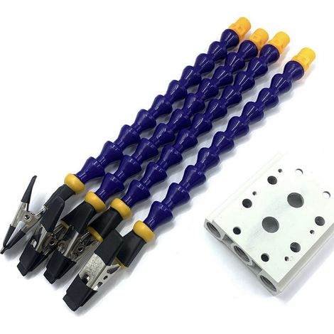 Troisième Main - Bras Flexible Universel - Pince à Soudure PCB - Base en Alliage d'Aluminium - 4 Bras + Base (1/5)