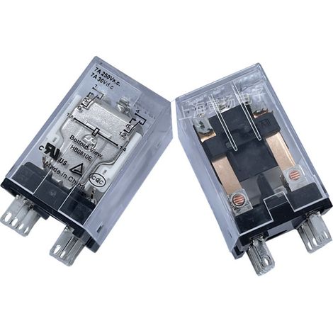 Hongfa HF18FF/024-2Z13 24V DC 7A dual converter, new and original, with DC intermediate relay.