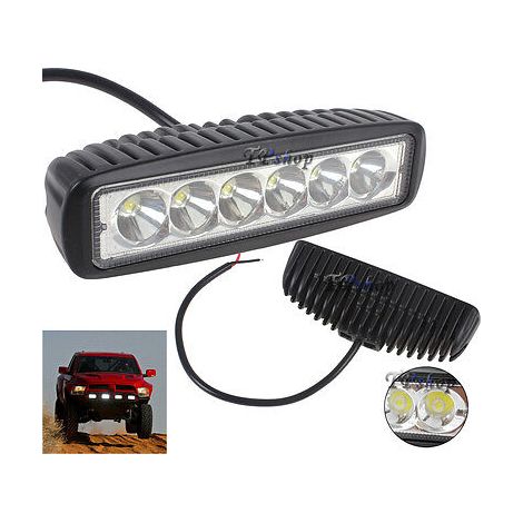 FARO PER AUTO FUORISTRADA 12V 6 LED 18W IP68 LAMPADA SUPPLEMENTARE PROFONDITA'