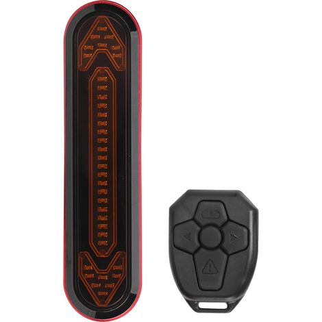 BK600 Mountainbike-Rücklicht mit LED, USB-Ladefunktion, kabelloser Fernbedienung und Sicherheitsblinker, Fahrradzubehör, rote Seite (1/5)