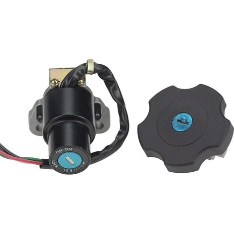 Motorcycle modification parts compatible with Yamaha XT600TW200DT200: ignition lock, handlebar lock and complete lock set. (1/3)