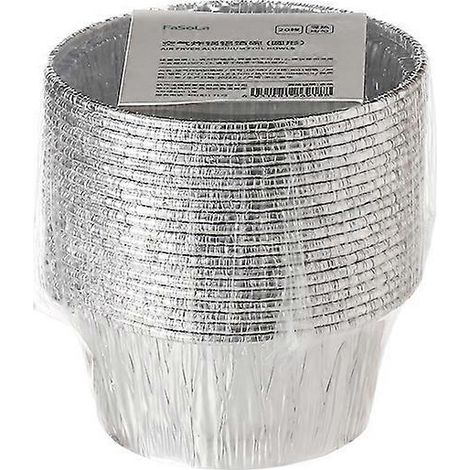 Lot de 60 barquettes rondes jetables en aluminium pour gâteaux, 8,1 x 3,7 cm (B) (1/5)